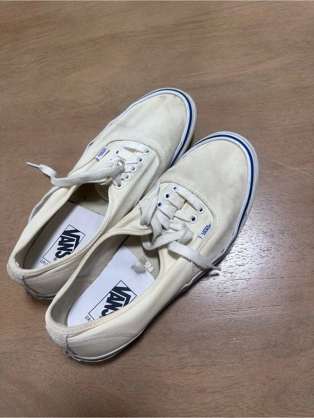 Vans Authentic OG White Canvas Sneakers Men’s 10.5 Women’s 12